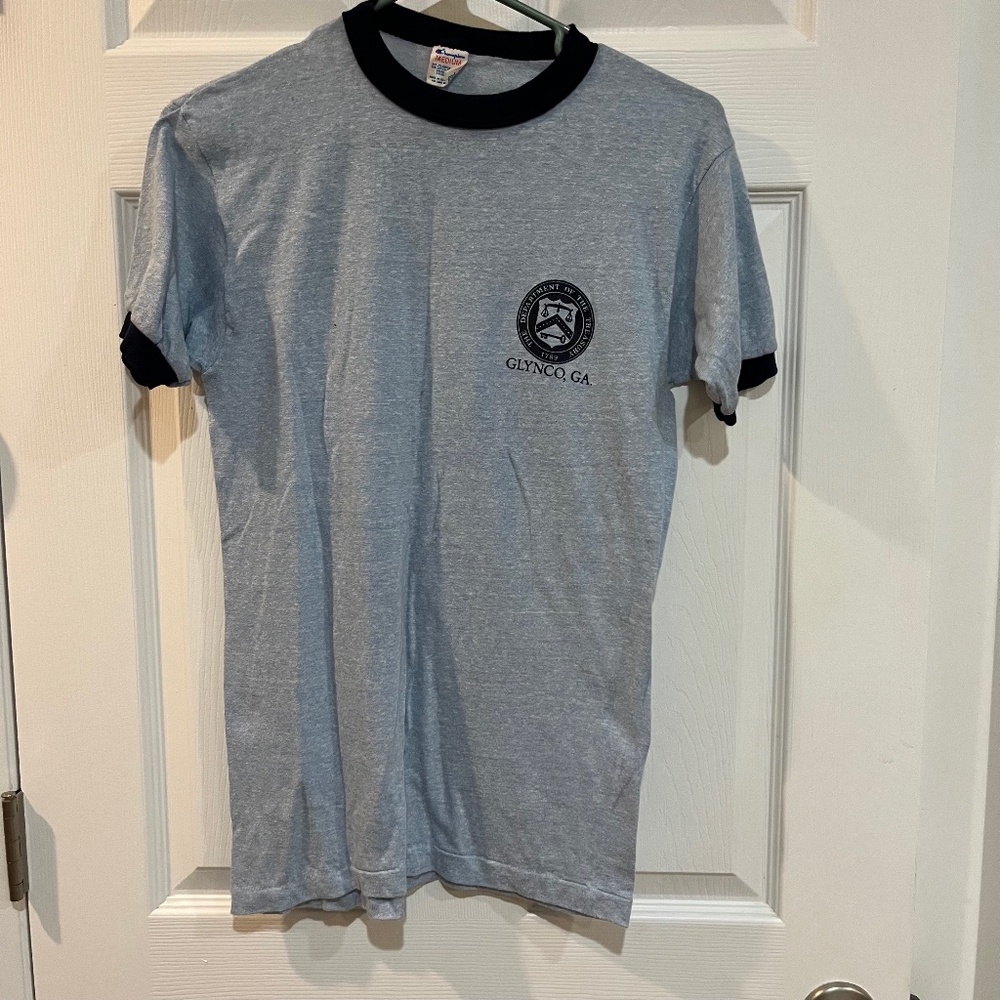 VINTAGE Champion Dept of Treasury Short Sleeve T-shirt Med C11